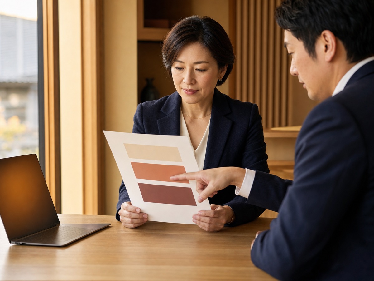 プラン表を指しながらClaudeの法人契約を検討する担当者