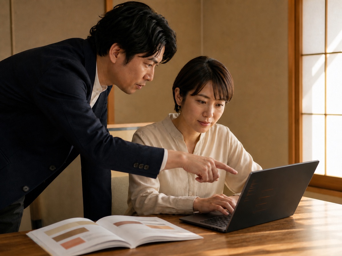 Claude Coworkの研修を受ける非エンジニアの事務職と講師