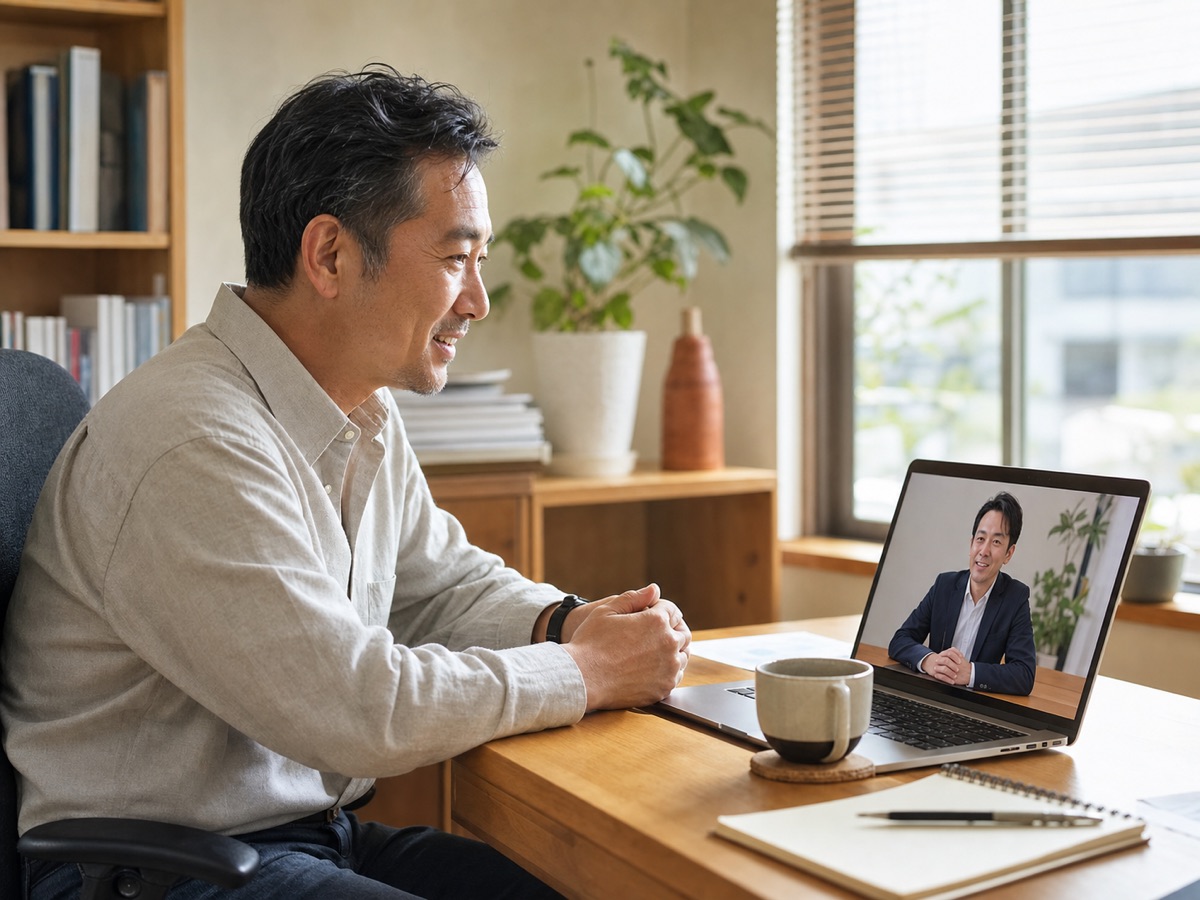 無料AI業務診断のオンライン面談の様子