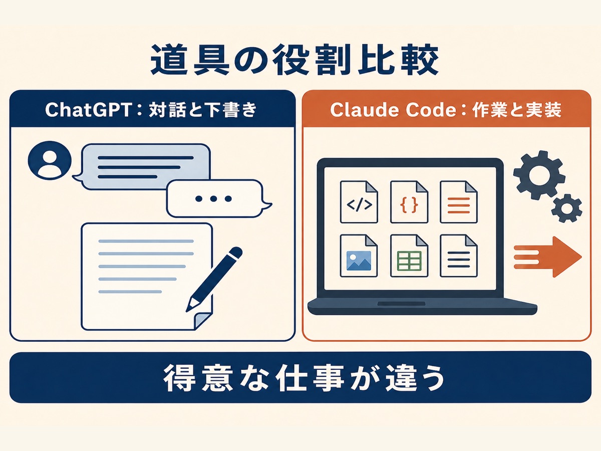 図解：道具の役割比較