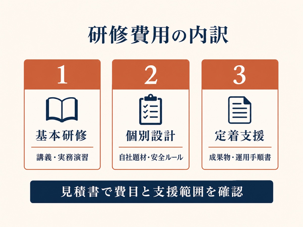 図解：研修費用の内訳