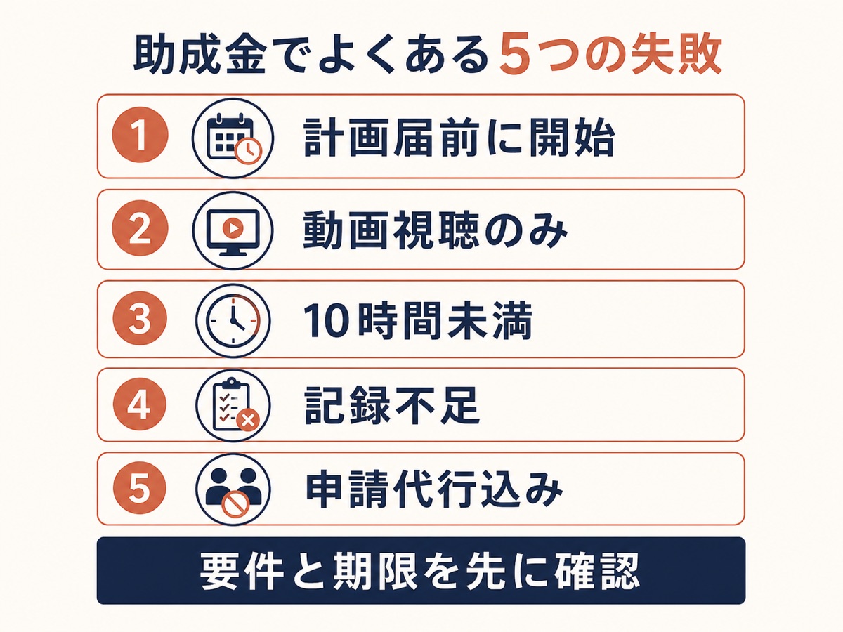 図解:よくある5つの失敗