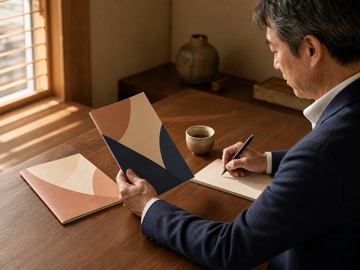 複数社の資料を並べてClaude Code研修を比較する経営者
