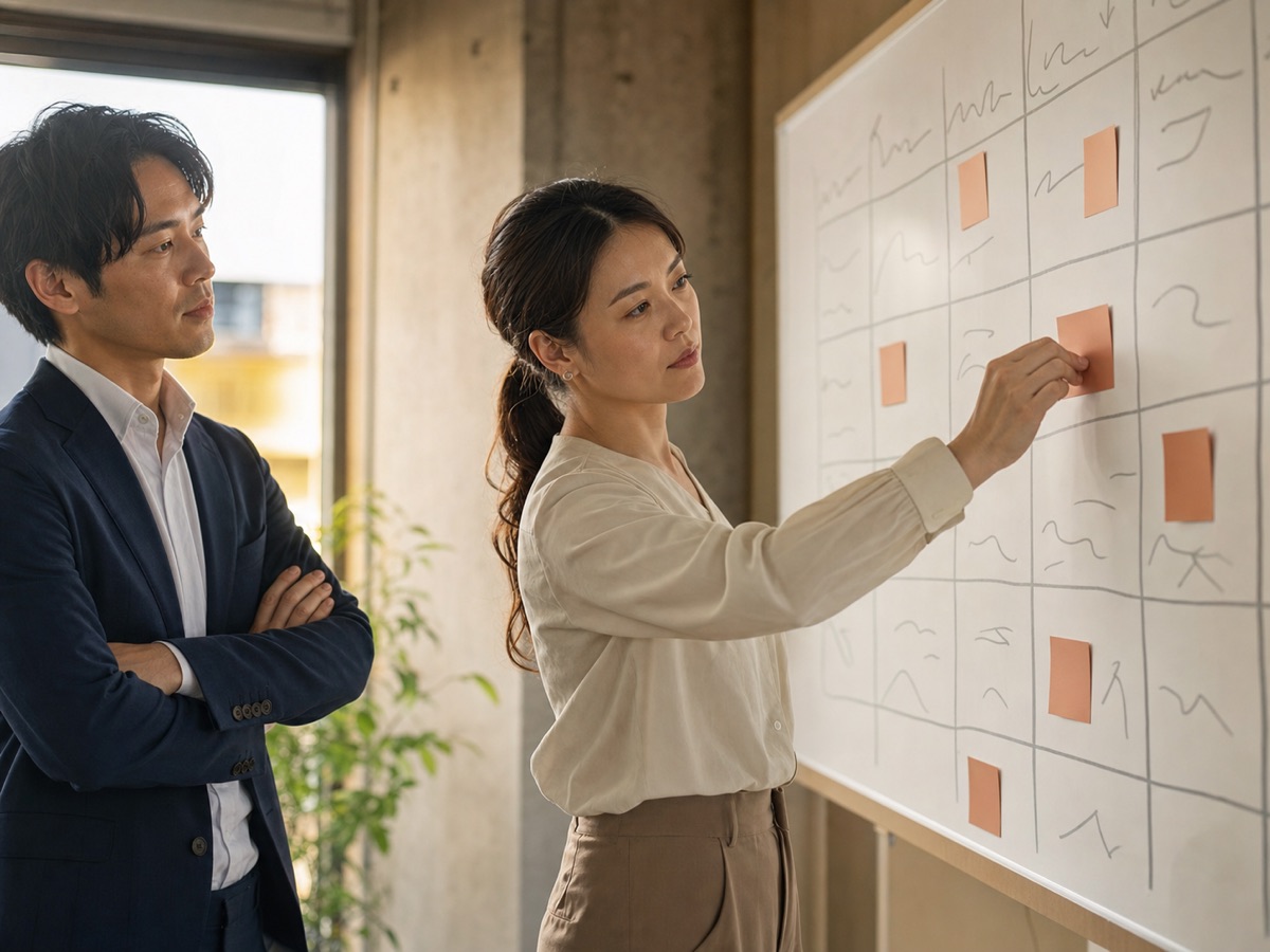 付箋のタスクボードでAI化する業務を選ぶチーム